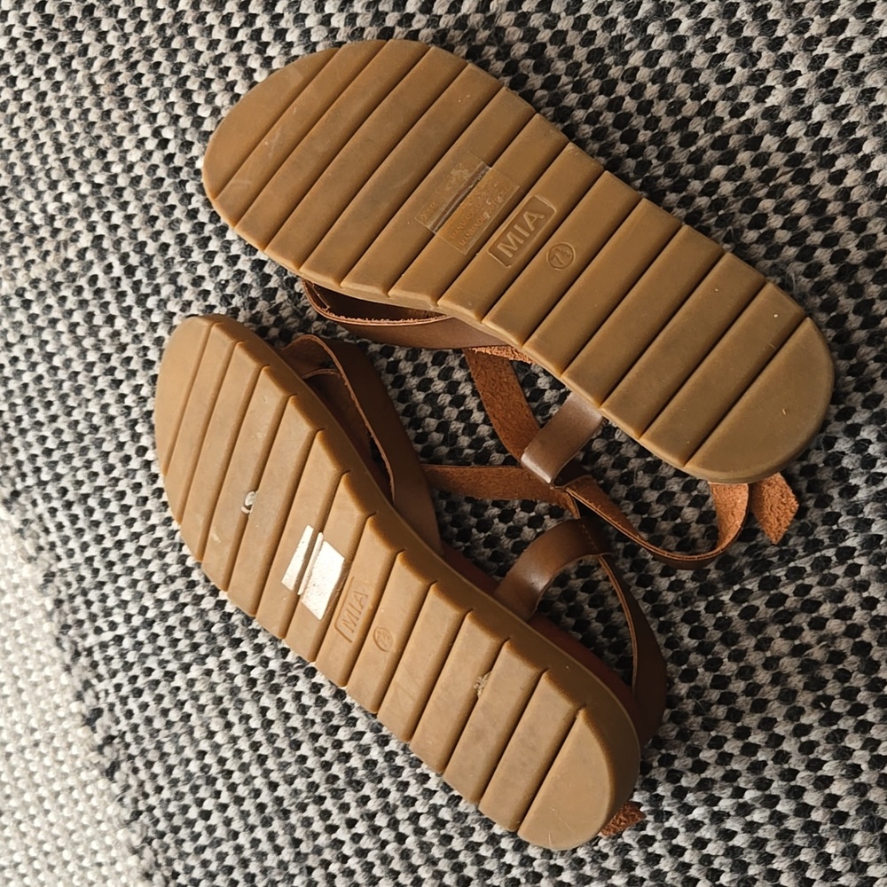 MIA Brown Strappy Casual Sandals, 7.5, Comfortable, VGUC, Brown Casual Neutral - Picture 8 of 10